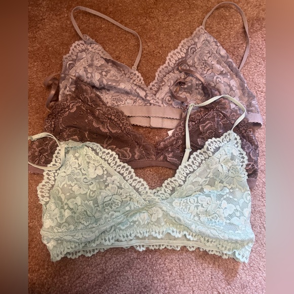 Talula Lace Bralette Duo in Brown and Cream - Picture 1 of 5